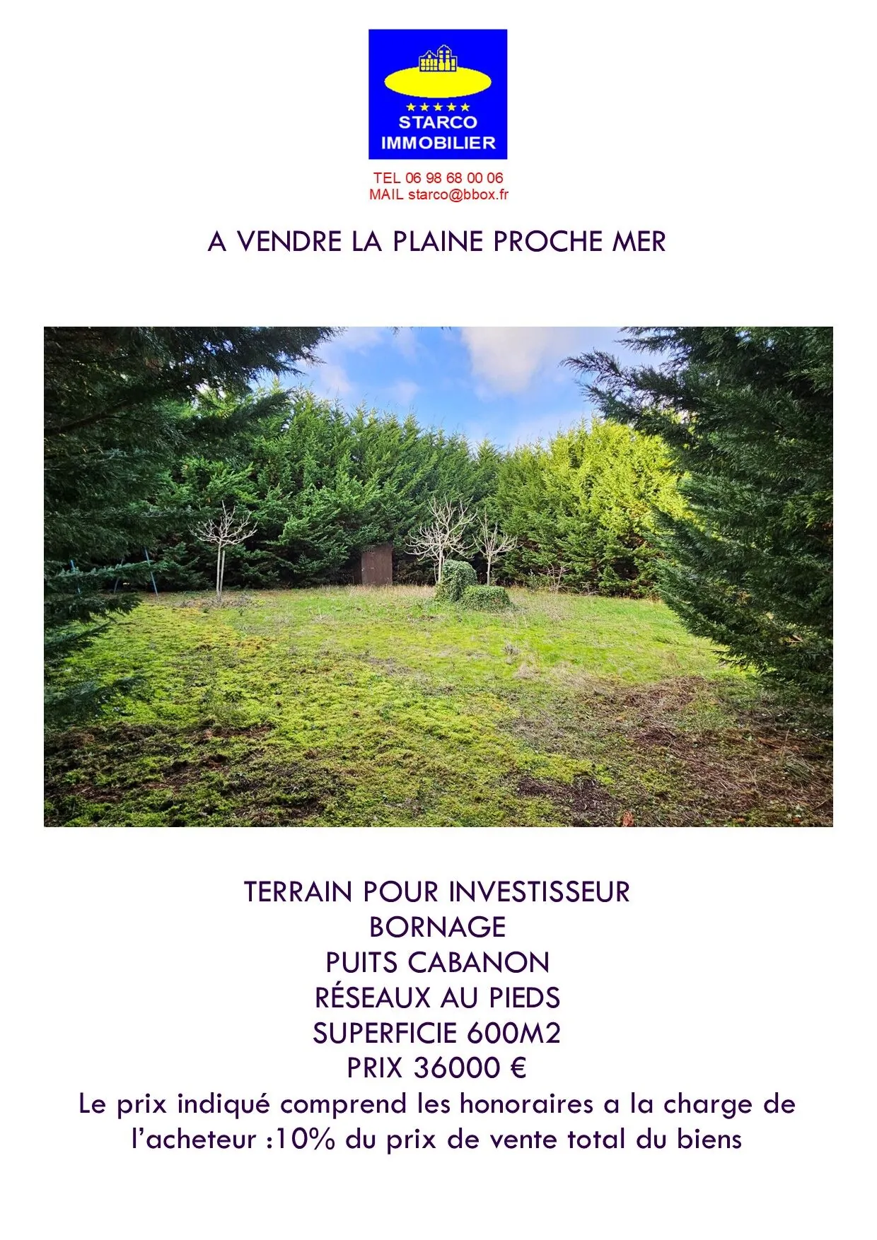 Terrain à vendre proche de la mer avec cabanon et puits à La Plaine-sur-Mer 