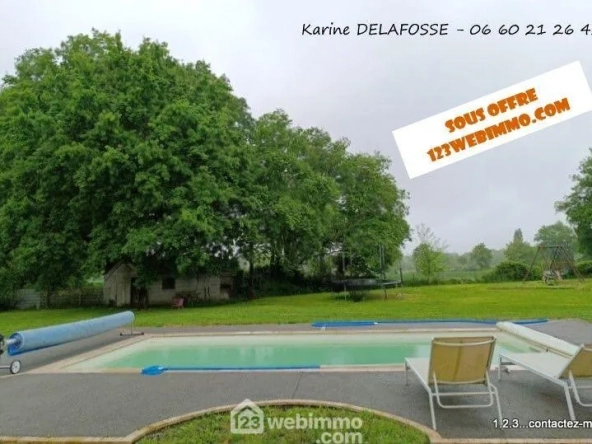 Maison en pierres avec piscine à Rives de l'Yonne, 1837, 135m²