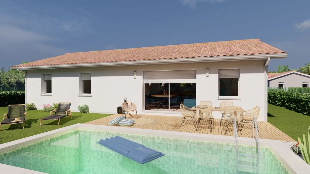 Maison neuve 3 chambres à Chalus avec terrain de 1000 m²
