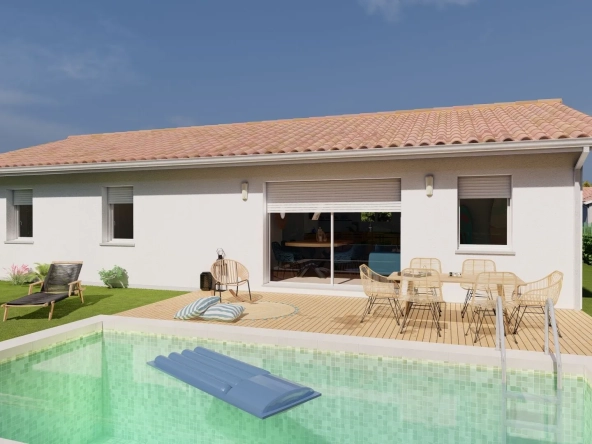Maison neuve 3 chambres à Chalus avec terrain de 1000 m²