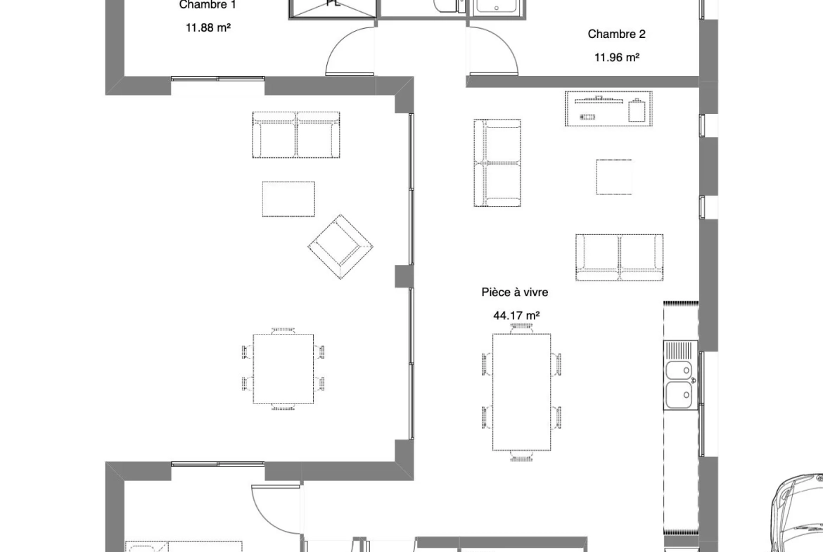 Maison neuve à Pissos entre Bordeaux et Mont-de-Marsan - 3 chambres, spacieux, prêt à peindre 