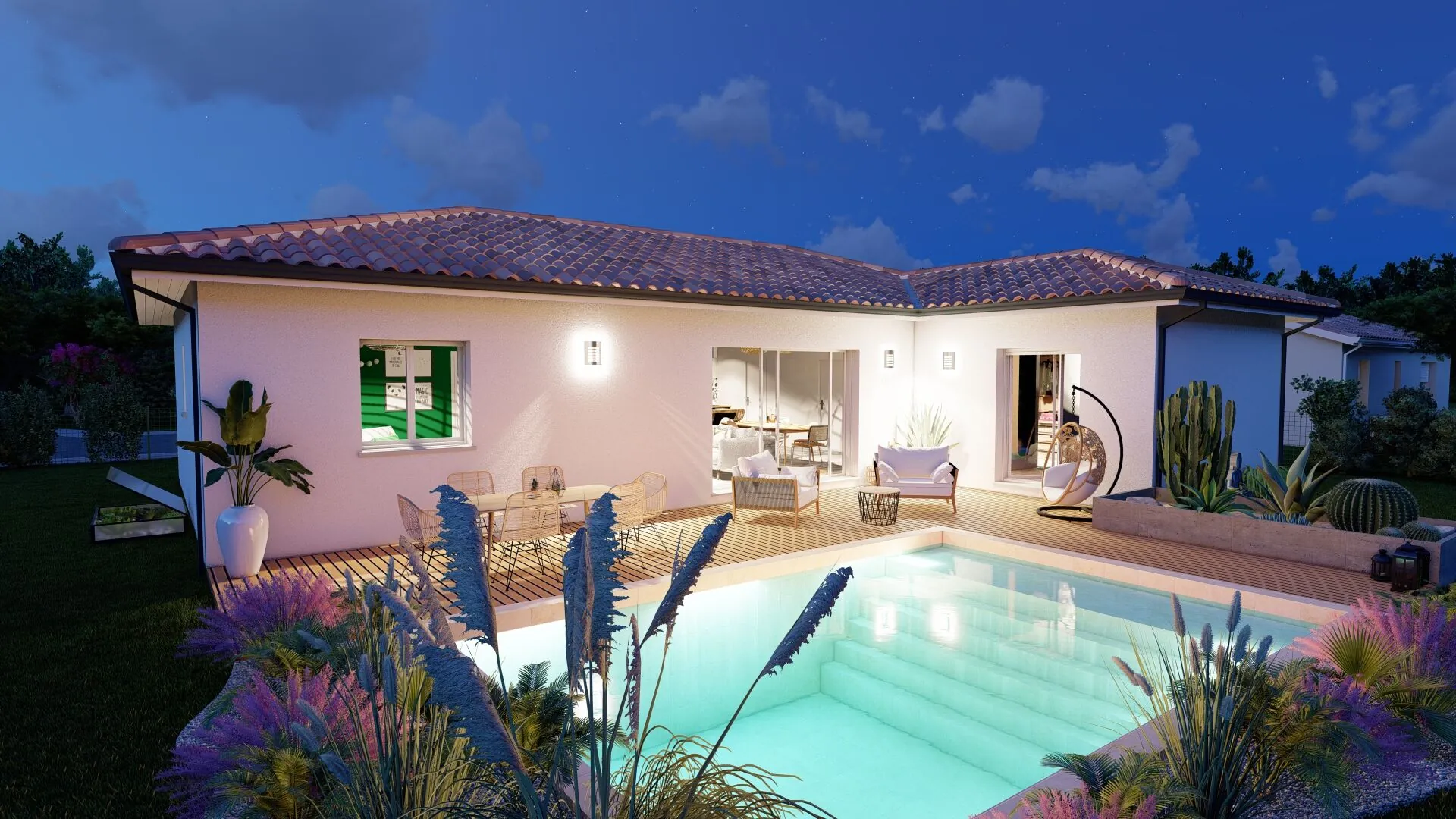Terrain constructible et maison moderne à Hagetmau - Offres et garanties incluses 