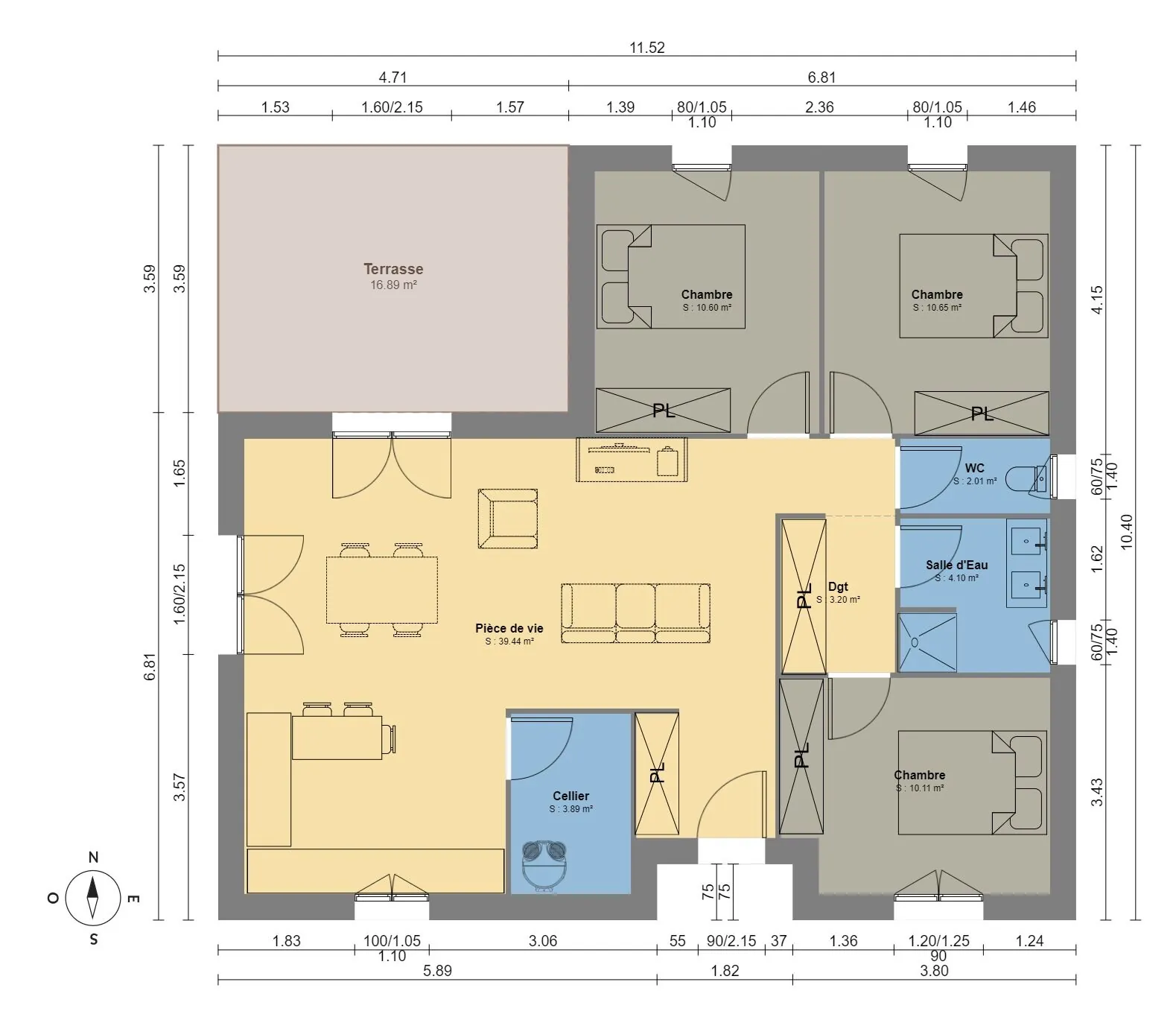 Maison 3 chambres à HINX de 84 m² avec terrain de 427 m² - Idéal famille 