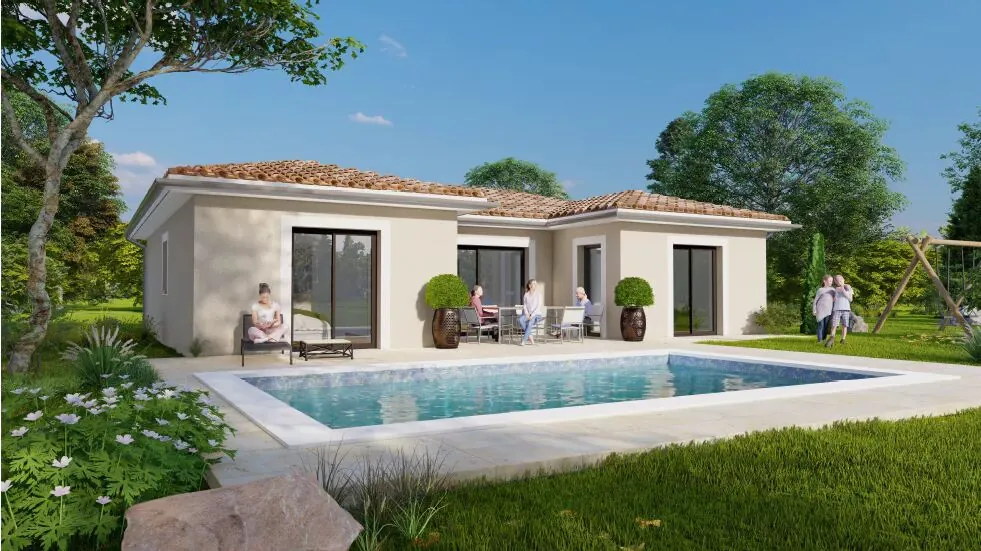 Villa neuve moderne à Sance de 3 chambres avec garage et terrasse 