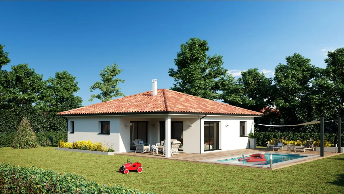 Maison neuve avec terrain à Bougue près de Mont de Marsan - 99 m² 
