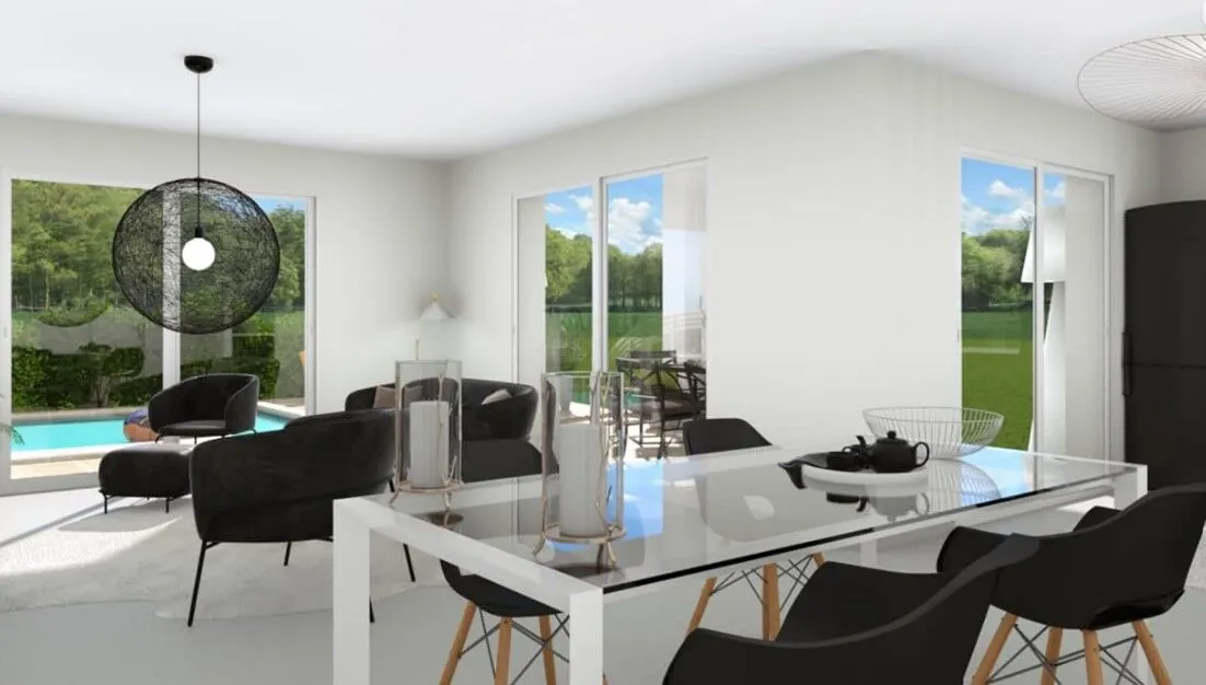 Maison neuve avec terrain à Bougue près de Mont de Marsan - 99 m² 