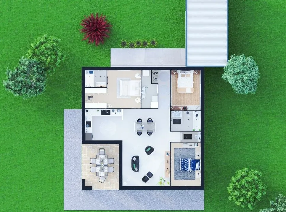 Maison neuve avec terrain à Bougue près de Mont de Marsan - 99 m² 