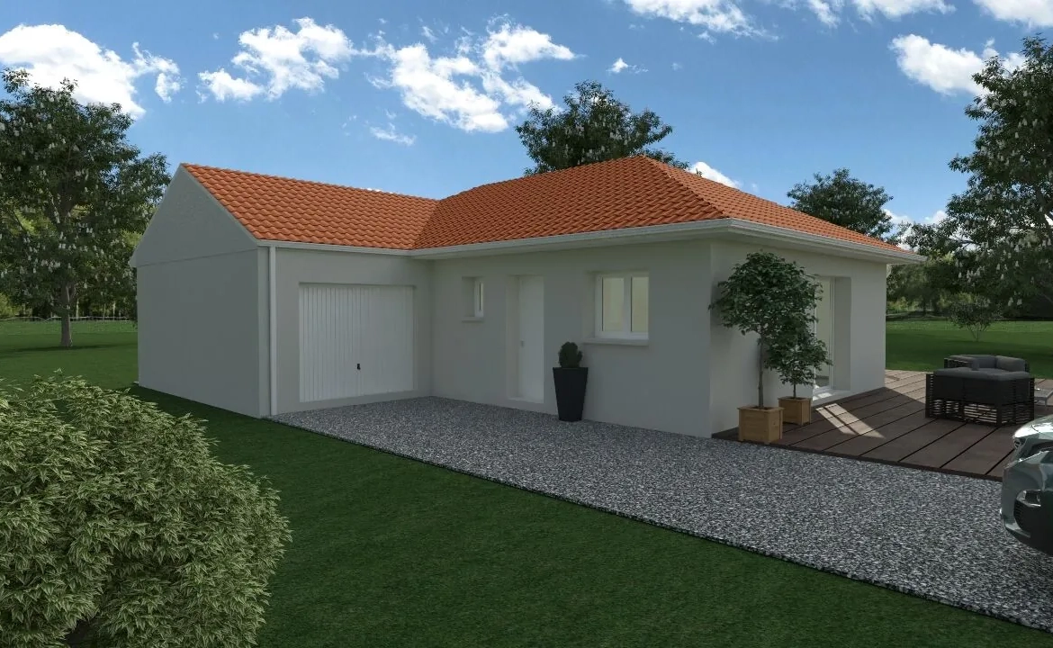 Maison neuve écologique de 90 m² avec grand jardin à Peyrieu 