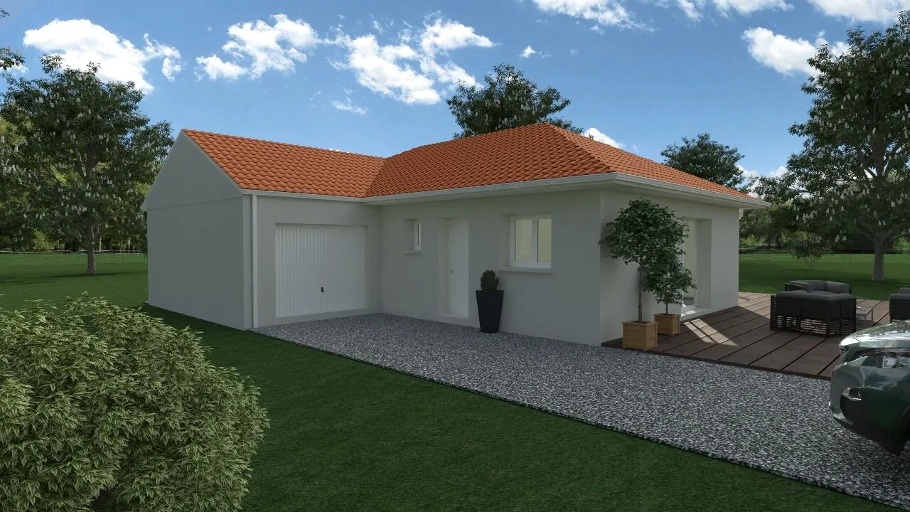 Maison neuve écologique de 90 m² avec grand jardin à Peyrieu 