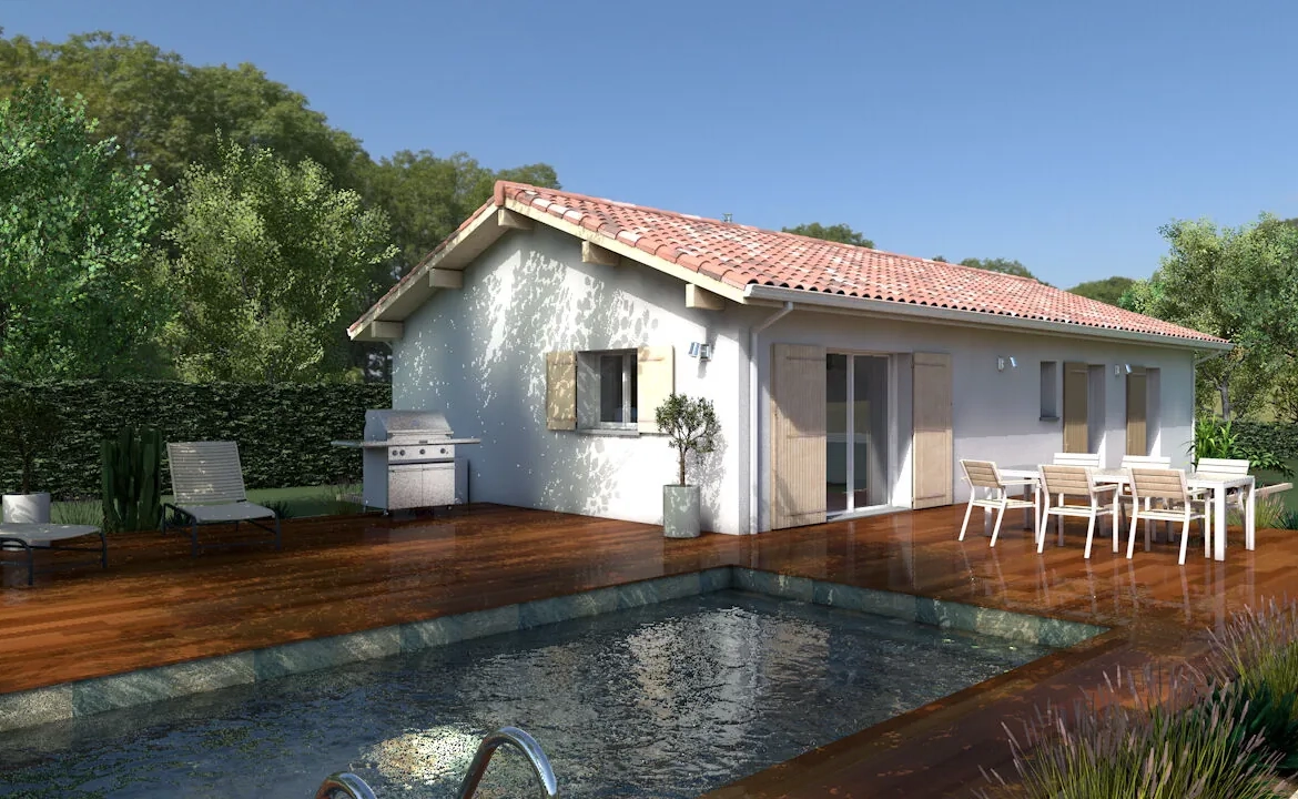 Maison neuve 3 chambres à Castets, terrain de 742 m², construction personnalisable 