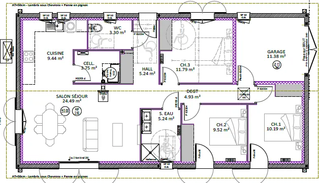Maison neuve 3 chambres à Castets, terrain de 742 m², construction personnalisable 