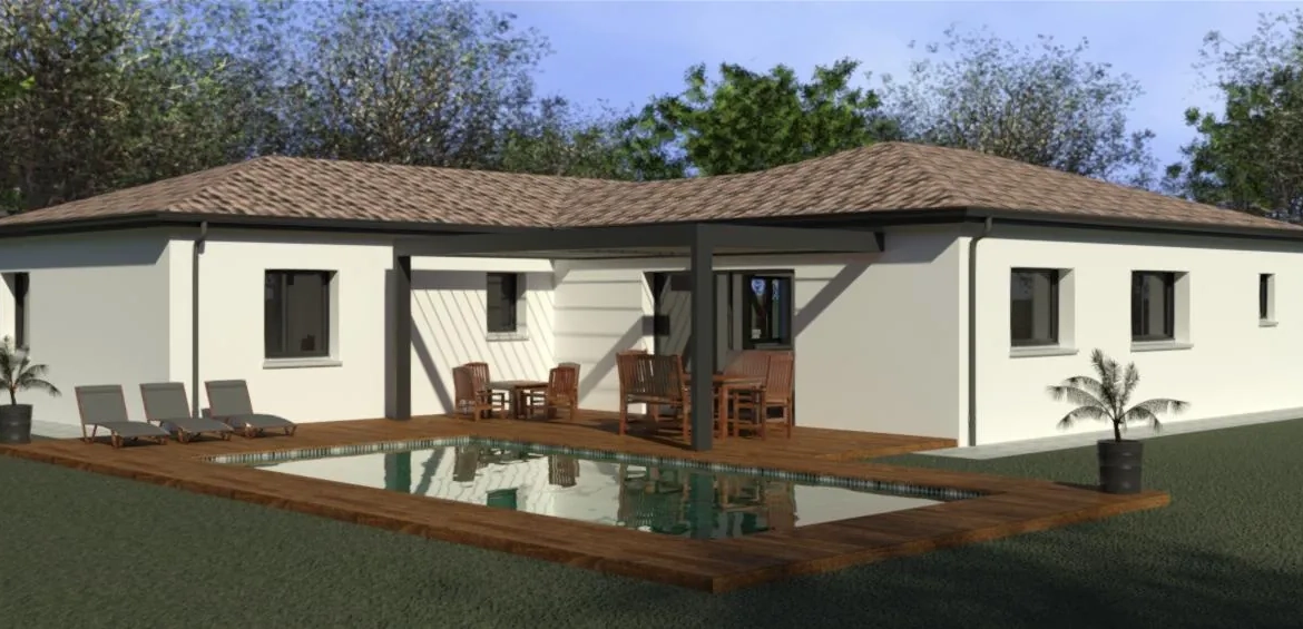 Villa neuve RE 2020 de plain-pied à Labarthe-sur-Lèze - 95 m² avec 4 chambres 