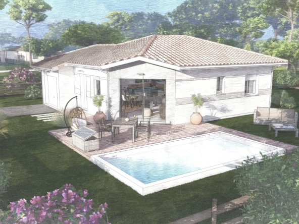 Maison neuve à Mont de Marsan avec 2 chambres, garage et options de personnalisation