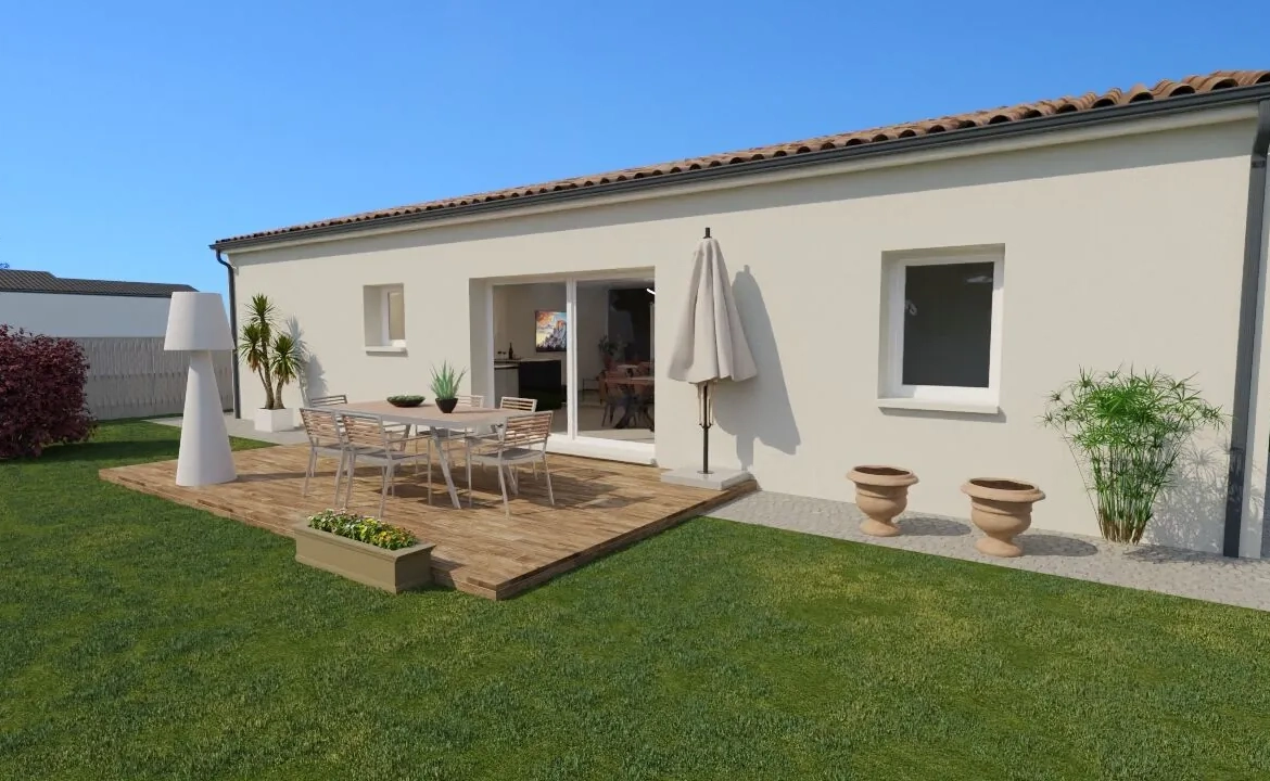 Maison moderne Ibiza de 92 m² à Thuré, 3 chambres et garage, norme RE2020 