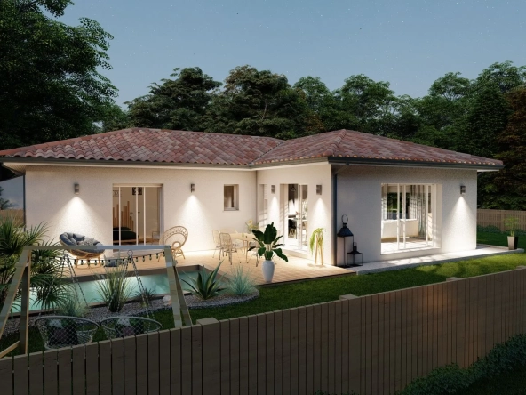 Maison personnalisée 3 chambres avec garage à Pontonx-sur-l'Adour