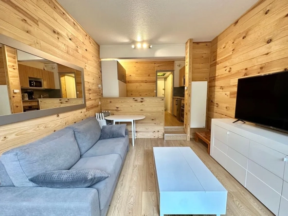 Studio rénové de 25,30 m² à vendre à Isola 2000, proche des pistes