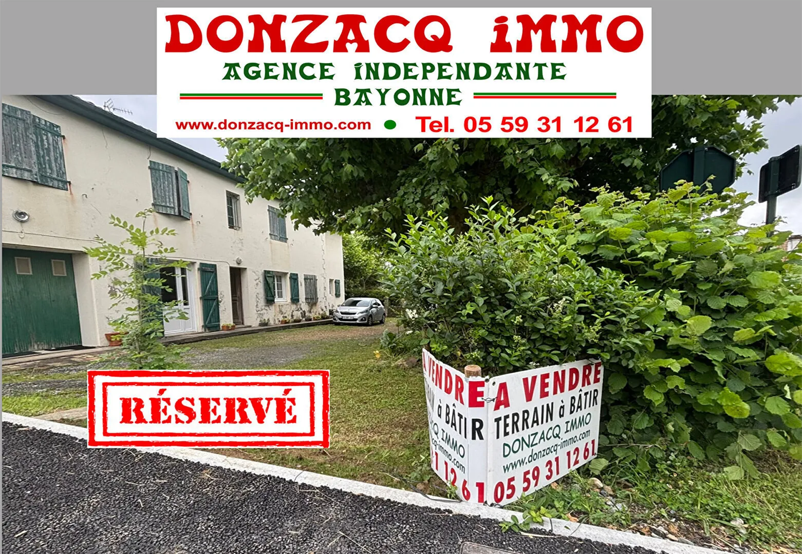 Terrain constructible de 535 m² avec vue montagne à Bassussarry 