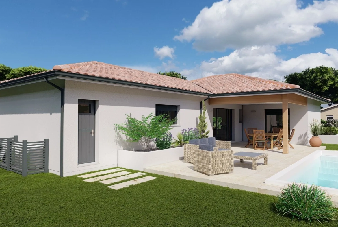 Maison neuve 3 chambres avec terrasse et garage à Castets, proche de l'océan 