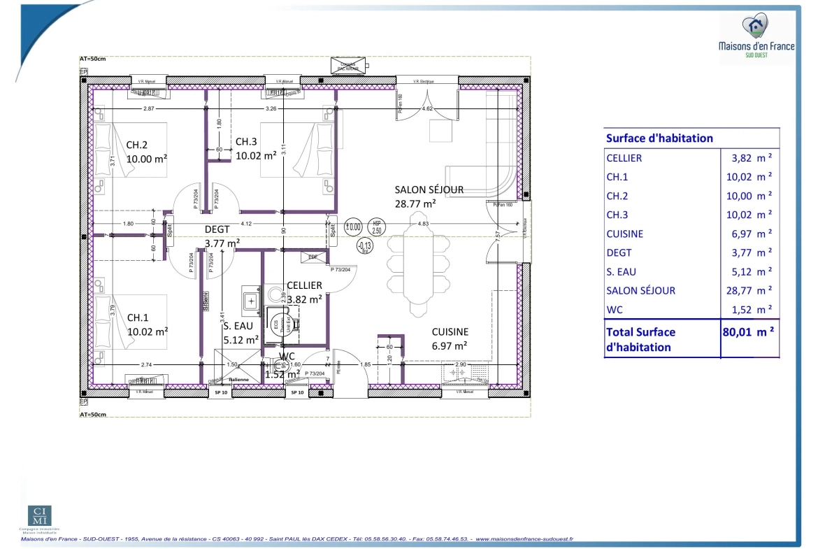 Maison neuve 3 chambres à Mios – Constructible et personnalisable 