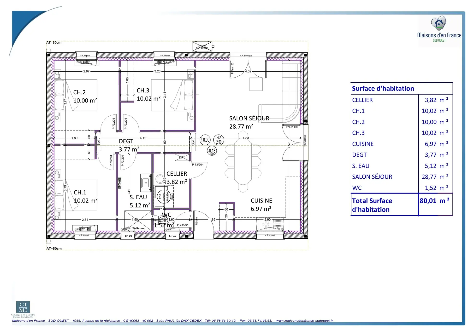 Maison neuve 3 chambres à Mios – Constructible et personnalisable 