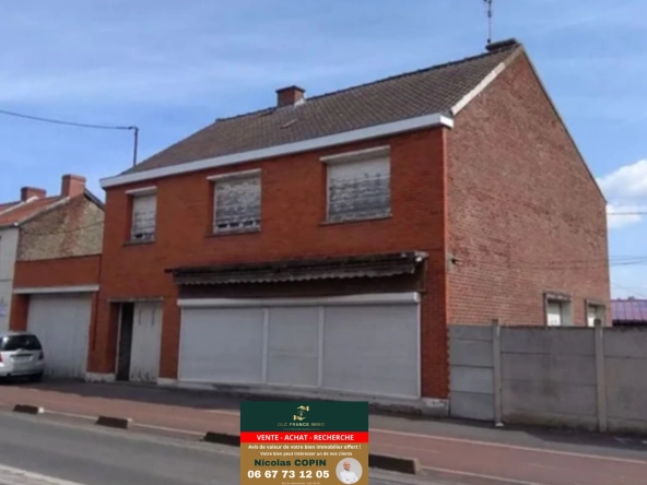 Maison à vendre à Vieux-Condé proche frontière belge avec terrain et garages