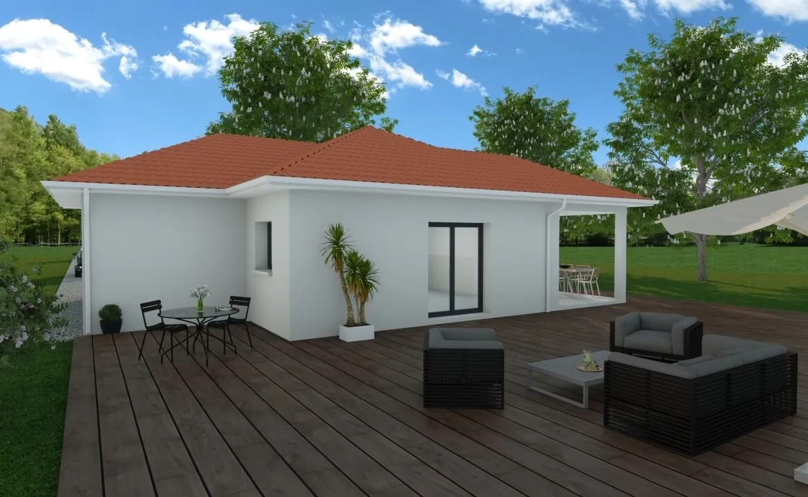 Maison neuve à construire à Vézeronce-Curtin - 90 m² avec 3 chambres et garage 
