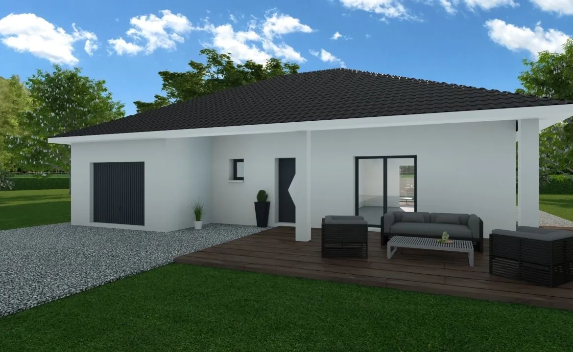 Maison neuve à construire à Vézeronce-Curtin - 90 m² avec 3 chambres et garage 