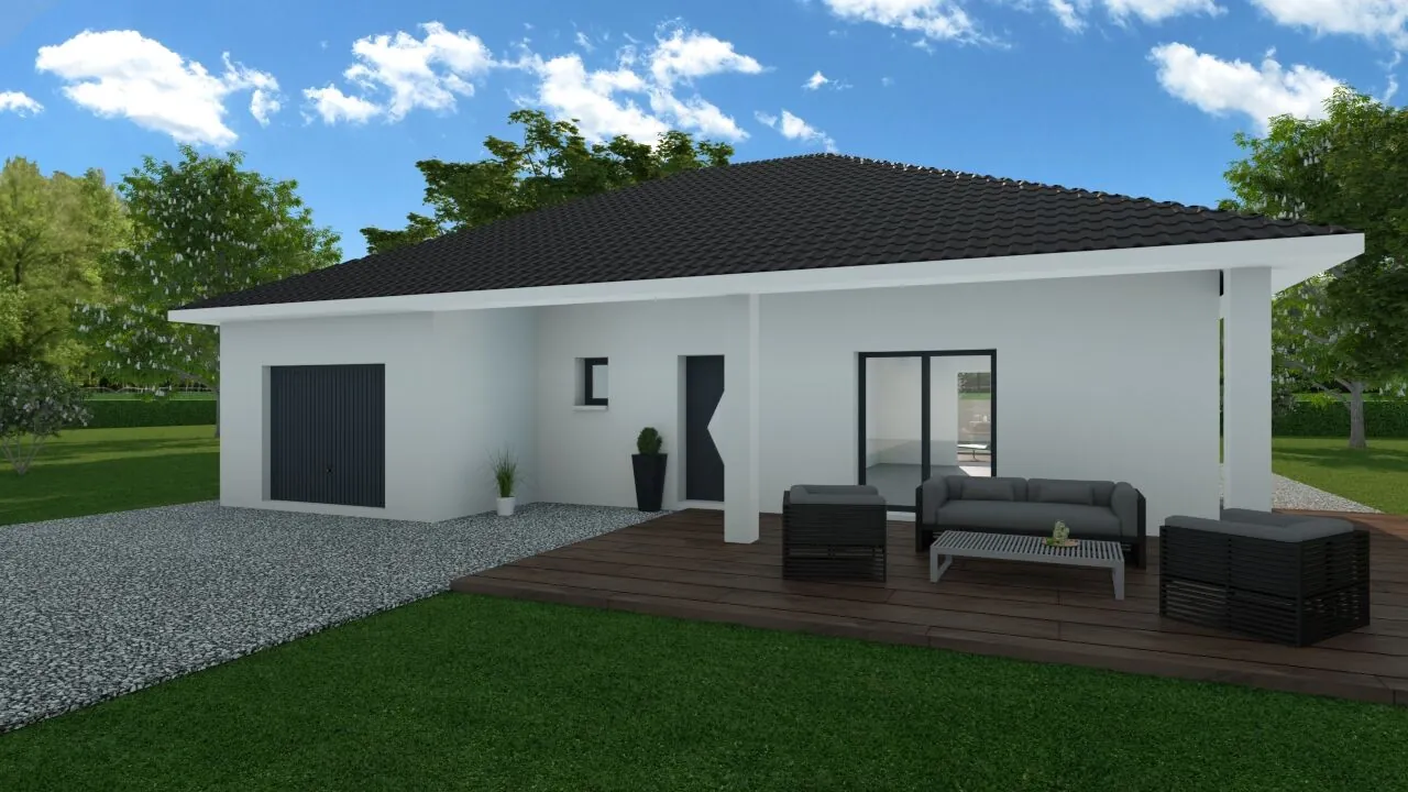 Maison neuve à construire à Vézeronce-Curtin - 90 m² avec 3 chambres et garage 