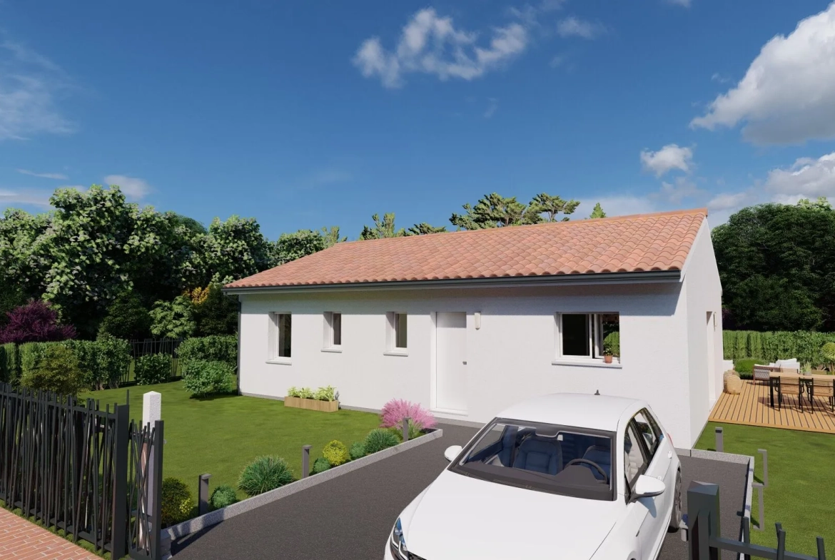 Maison neuve 3 chambres de 80 m² à Candresse avec terrain viabilisé 