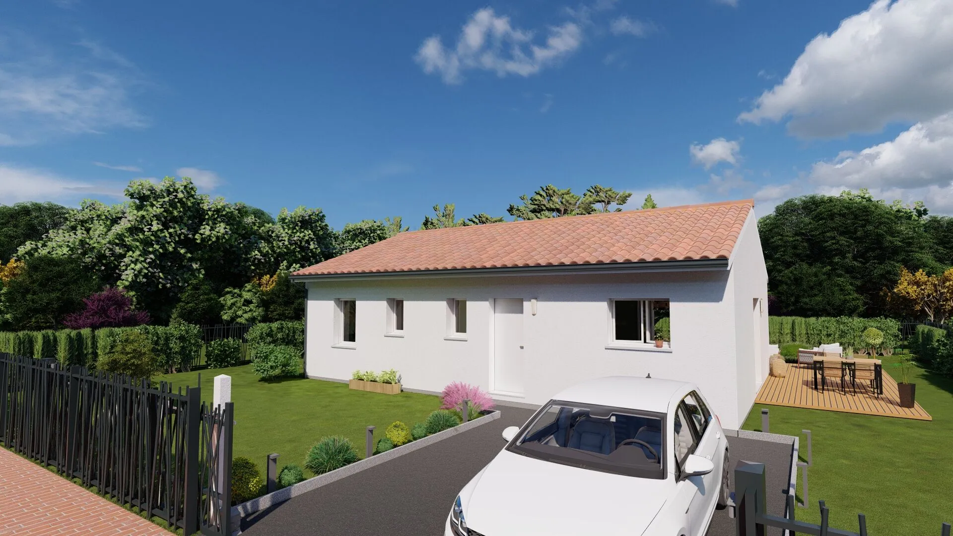 Maison neuve 3 chambres de 80 m² à Candresse avec terrain viabilisé 