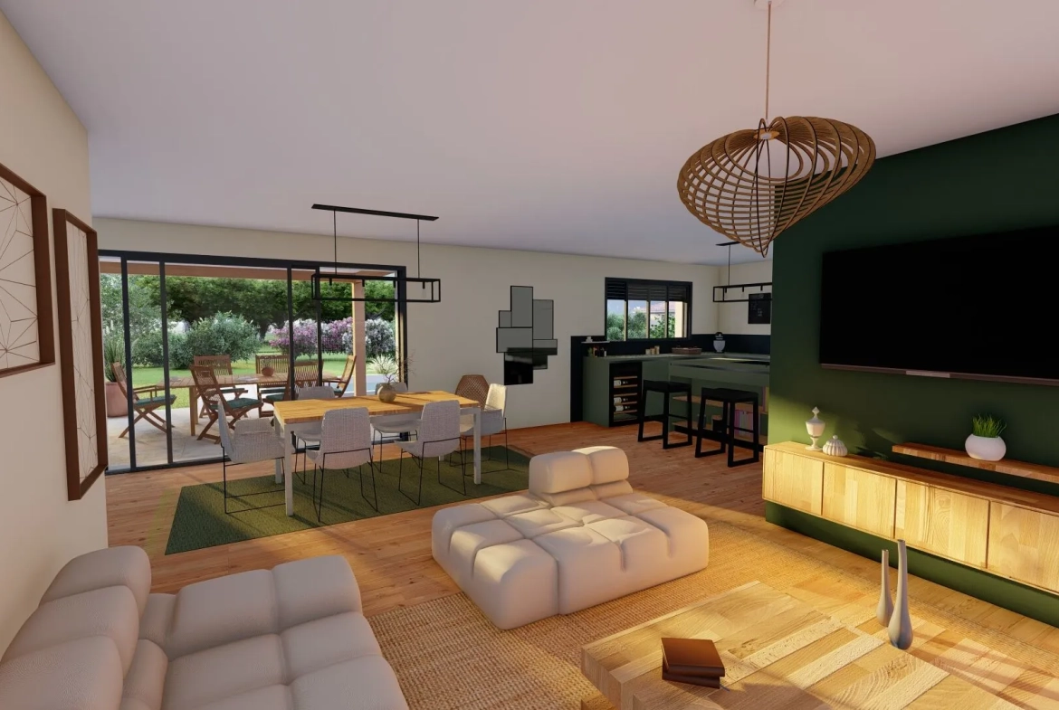 Maison neuve 3 chambres avec terrasse couverte et garage à Laluque 