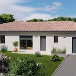 Maison neuve 3 chambres avec terrasse couverte et garage à Laluque