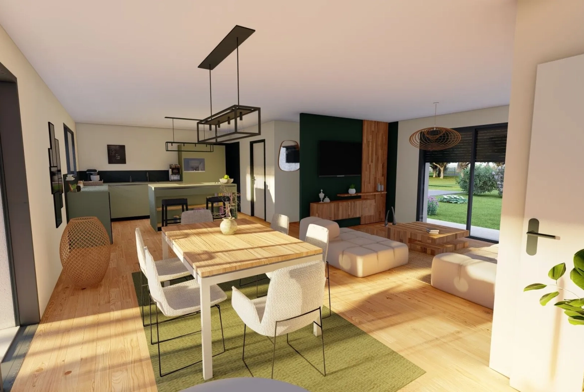 Maison neuve 3 chambres avec terrasse couverte et garage à Laluque 