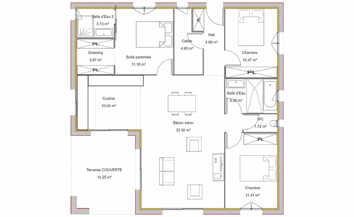 Maison contemporaine à vendre à Bas-Mauco près de Mont de Marsan à partir de 238 300 € 