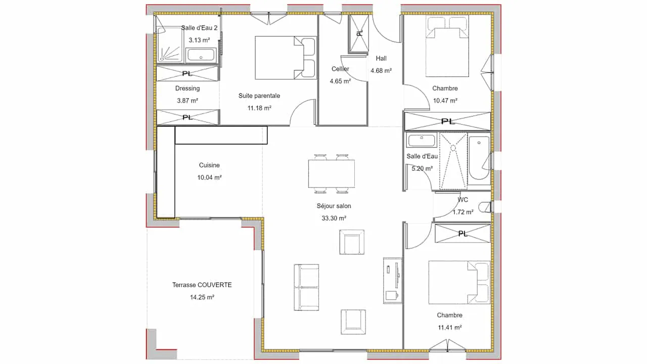 Maison contemporaine à vendre à Bas-Mauco près de Mont de Marsan à partir de 238 300 € 