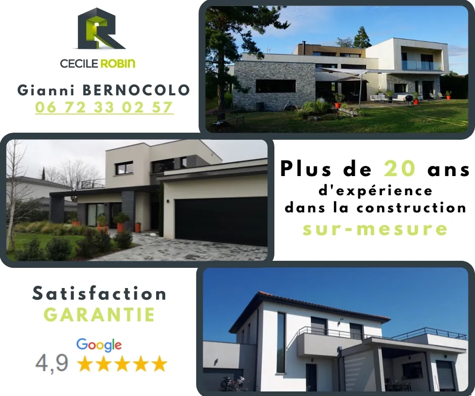 Construction maison neuve à Aurec-sur-Loire, normes RE2020, terrain de 916 m² 