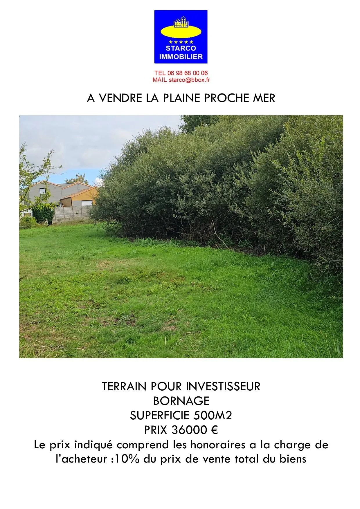 Terrain à vendre à La Plaine-sur-Mer proche de la mer 