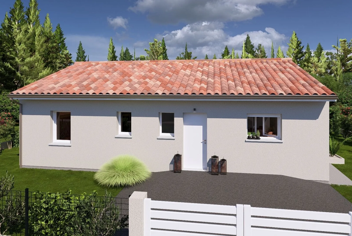 Maison neuve à Saint-Paul-lès-Dax de 80 m² sur terrain de 610 m² avec 3 chambres et chauffage efficient 