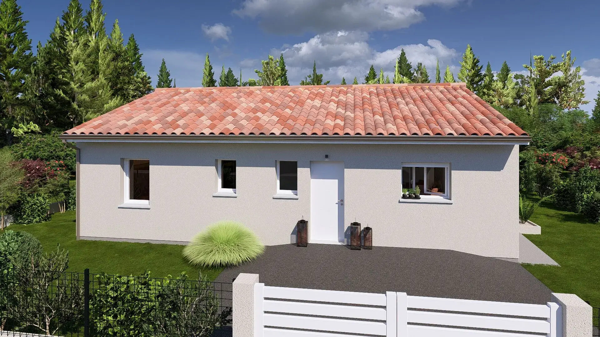 Maison neuve à Saint-Paul-lès-Dax de 80 m² sur terrain de 610 m² avec 3 chambres et chauffage efficient 
