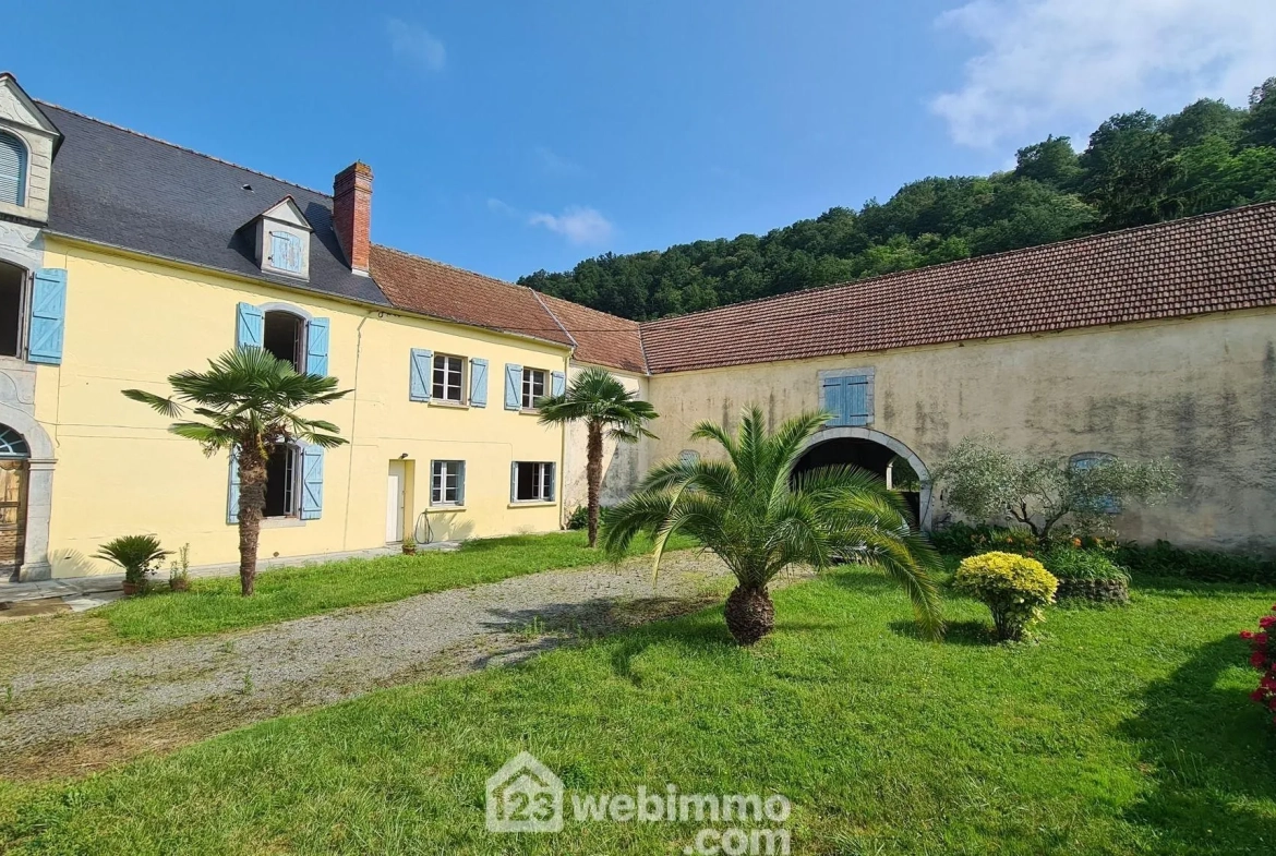 Belle propriété à Montaut avec vue sur les Pyrénées, grand terrain et potentiel de rénovation 