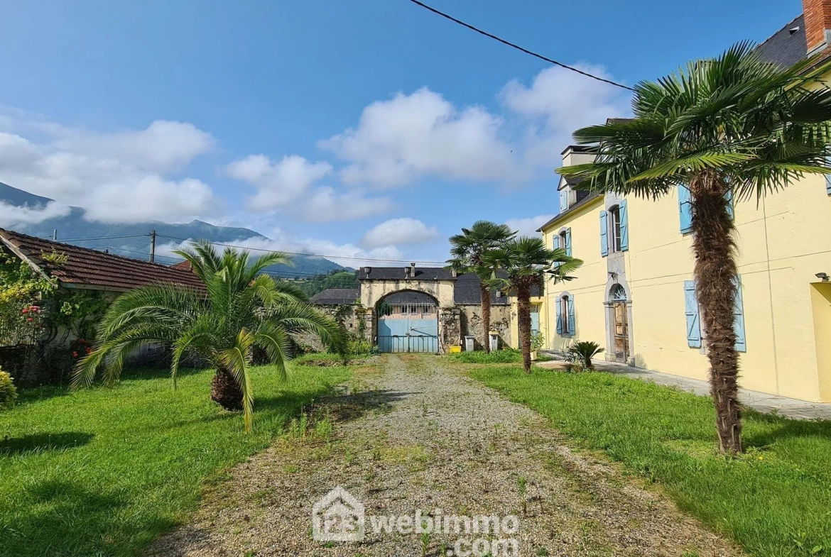 Belle propriété à Montaut avec vue sur les Pyrénées, grand terrain et potentiel de rénovation 