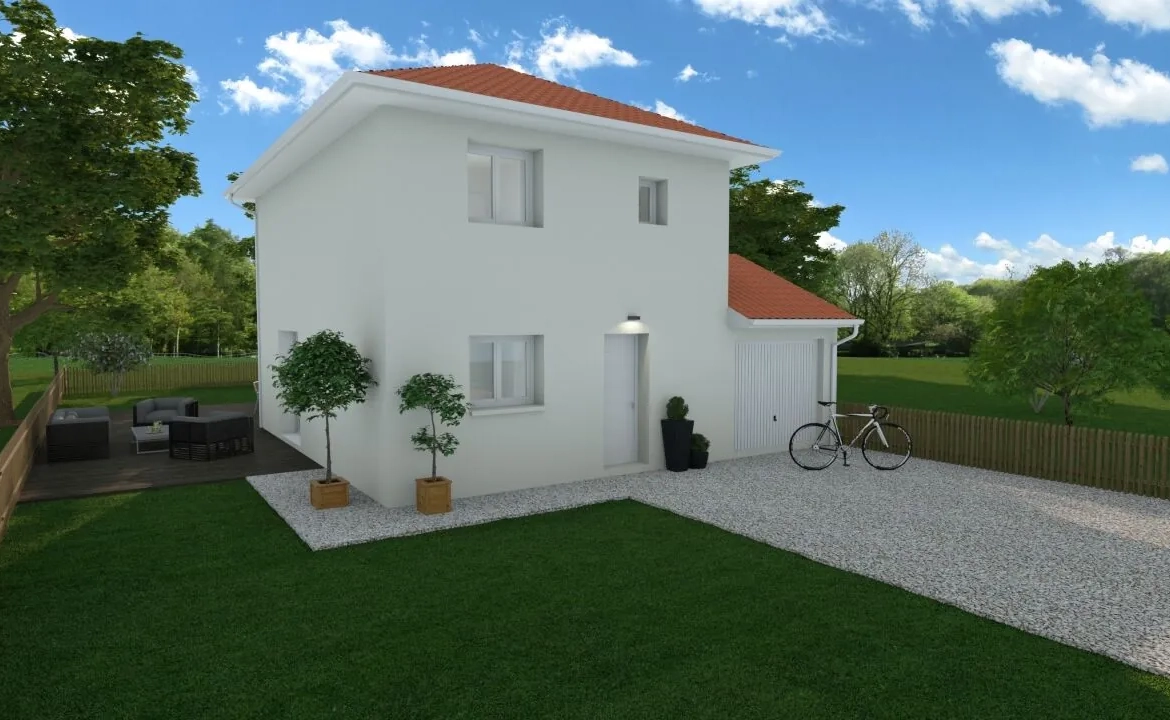 Maison personnalisable de 95 m² à Sermérieu avec terrain de 700 m² 