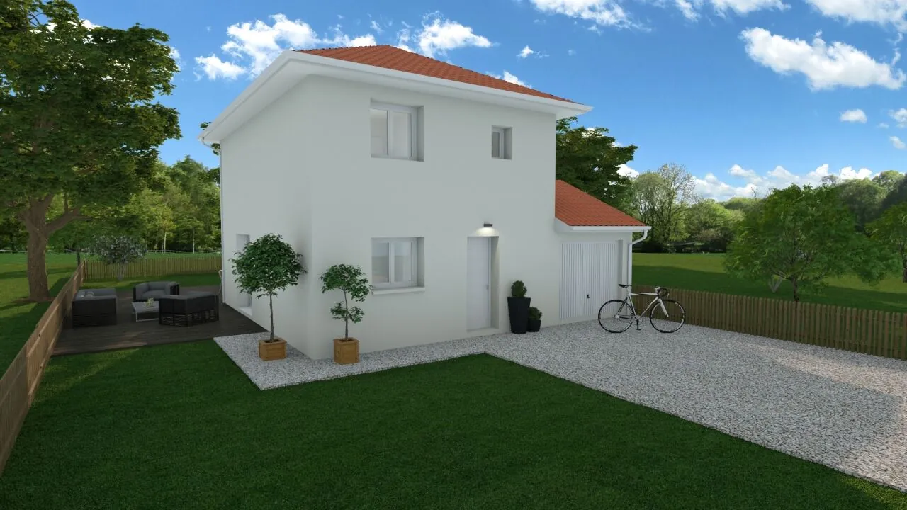 Maison personnalisable de 95 m² à Sermérieu avec terrain de 700 m² 
