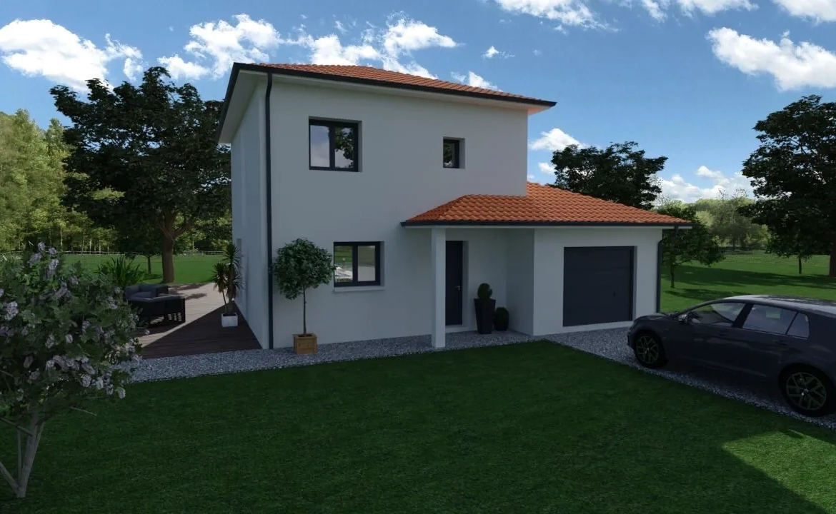 Maison personnalisable de 95 m² à Sermérieu avec terrain de 700 m² 