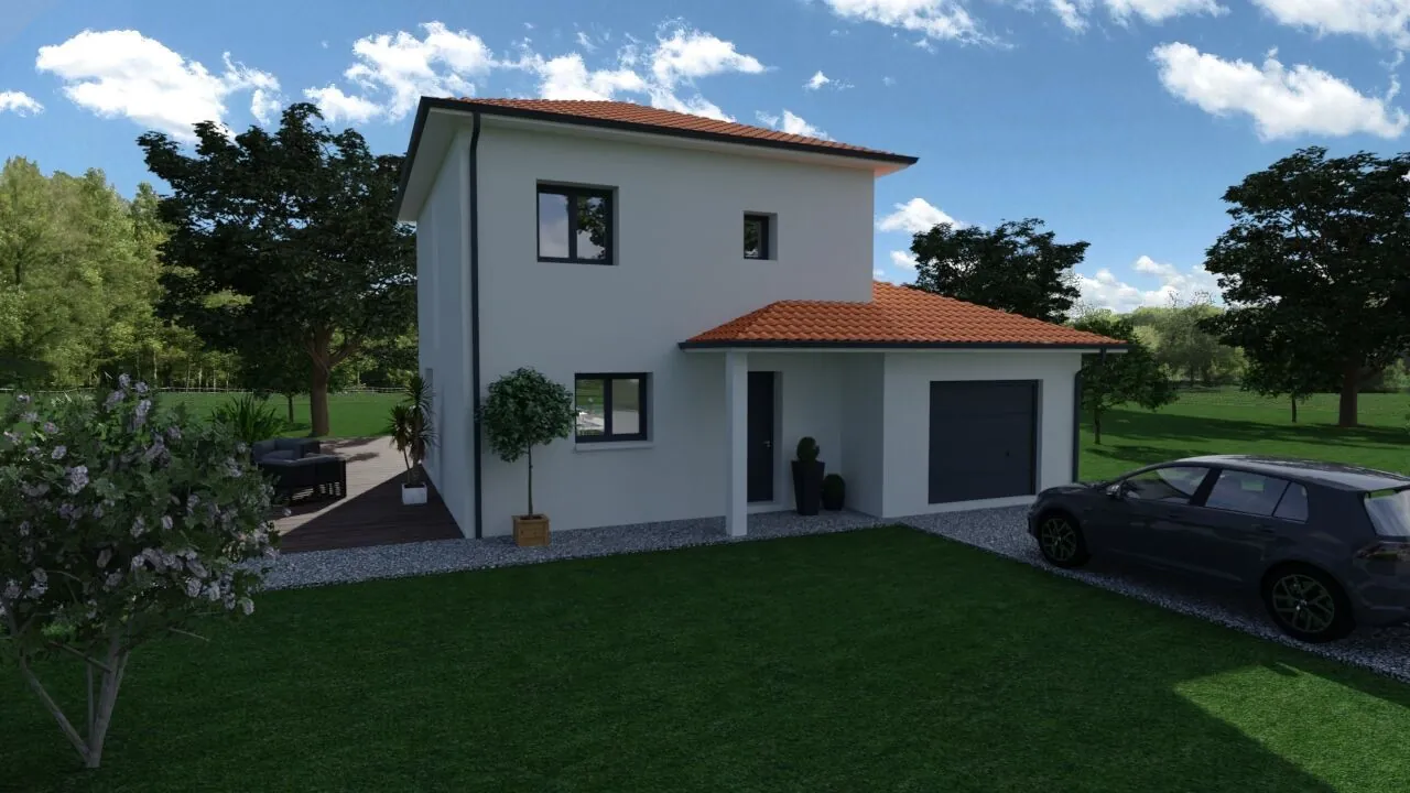 Maison personnalisable de 95 m² à Sermérieu avec terrain de 700 m² 