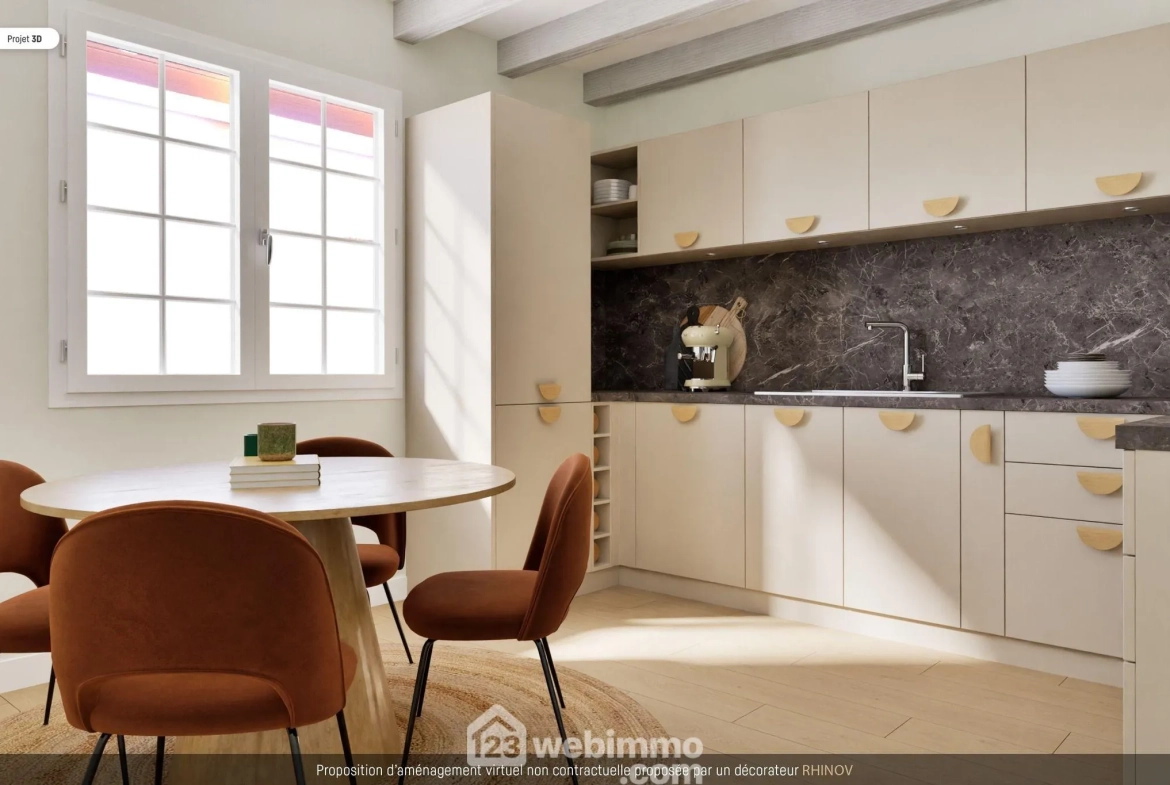 Maison plain-pied avec sous-sol à Bignoux sur terrain de 2187 m² 