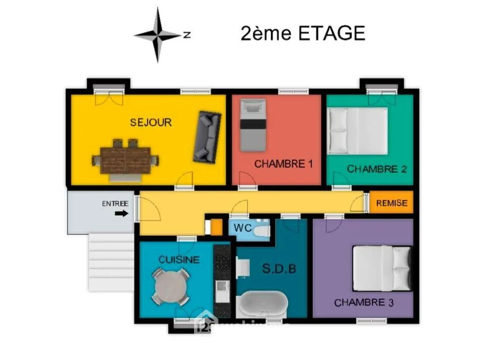 Appartement T4 à Richelieu - 76 m² avec garage et proximité écoles 