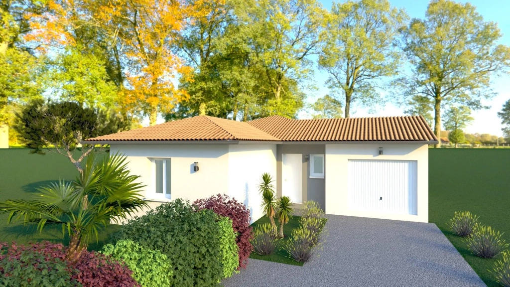 Maison moderne à Orthevielle avec 3 chambres, grand séjour lumineux et garage