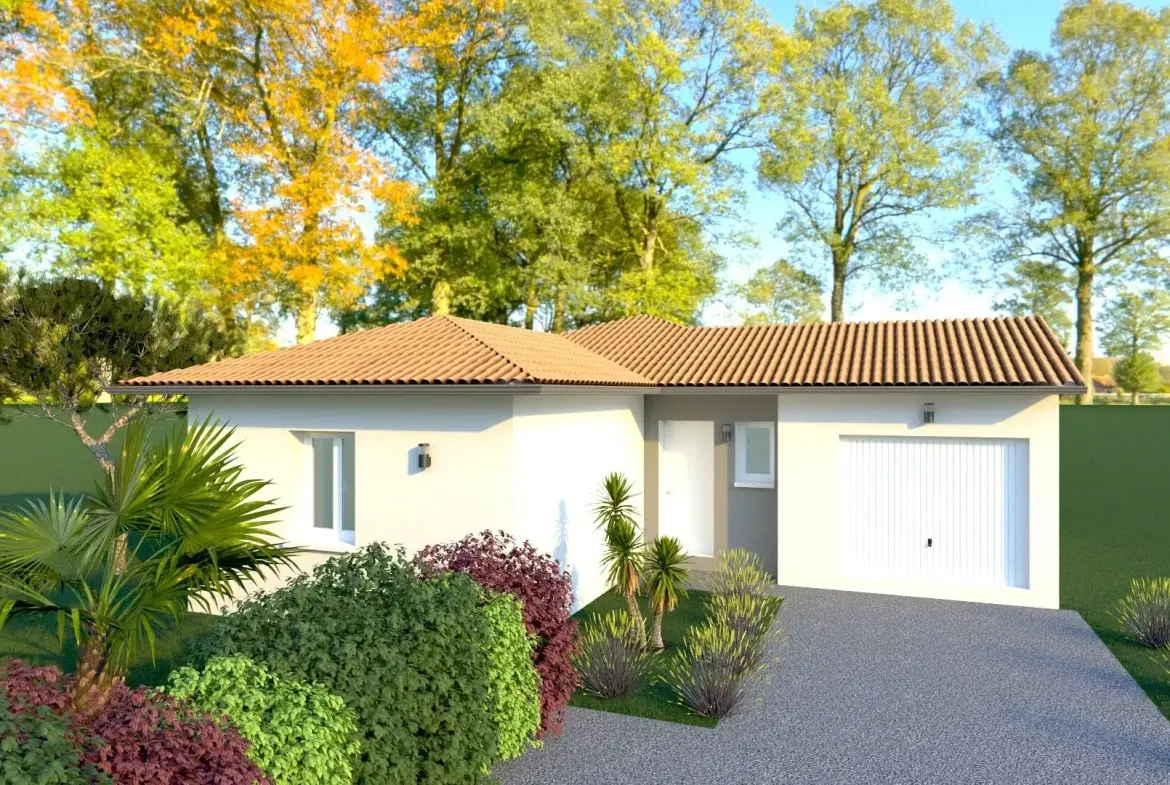 Maison moderne à Orthevielle avec 3 chambres, grand séjour lumineux et garage 