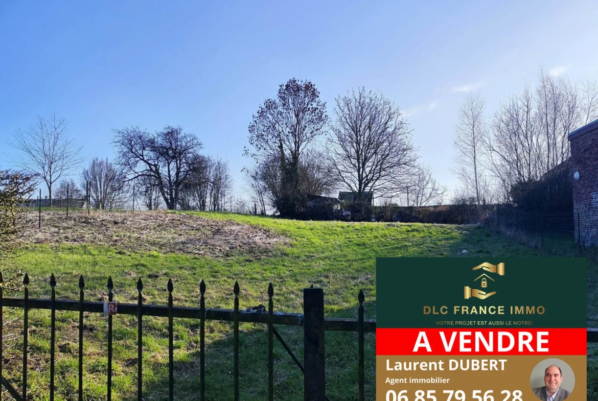 Terrain constructible à vendre à BACHANT – superficie de 616 m², façade de 17 ml 